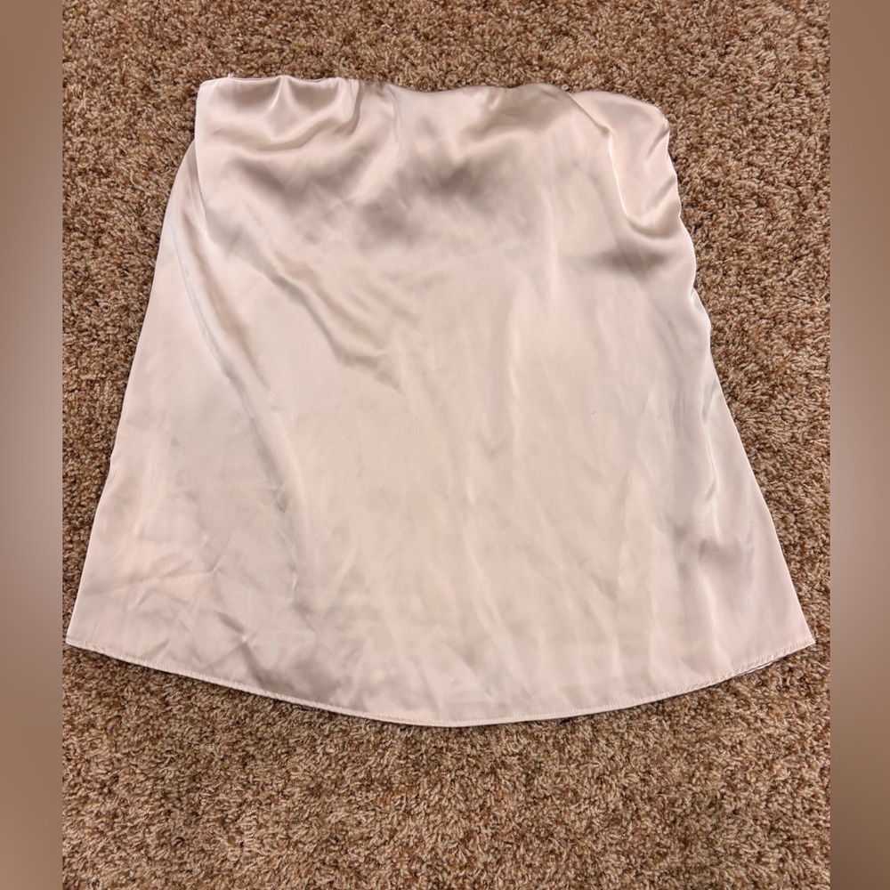 ZARA satin strapless top